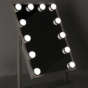 Lusterko do makijażu kosmetyczne podświetlane 12 LED Hollywood z 12 żarówkami USB 30 x 40 cm