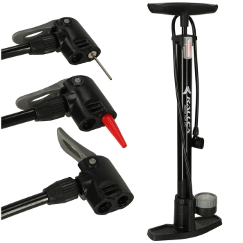 Pompka rowerowa RALLEX podłogowa nożna z manometrem 11bar