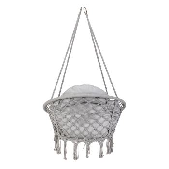 Huśtawka ogrodowa LULILO bocianie gniazdo z poduszką XXL szare 80cm 150kg