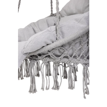 Huśtawka ogrodowa LULILO bocianie gniazdo z poduszką XXL szare 80cm 150kg