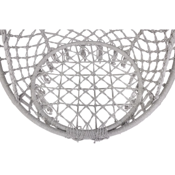 Huśtawka ogrodowa LULILO bocianie gniazdo z poduszką XXL szare 80cm 150kg