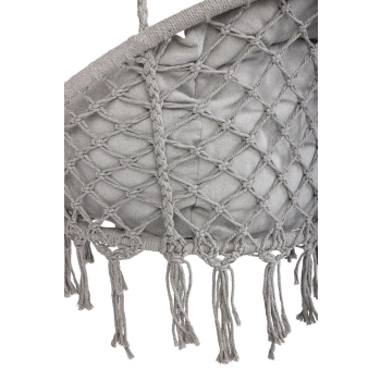 Huśtawka ogrodowa LULILO bocianie gniazdo z poduszką XXL szare 80cm 150kg