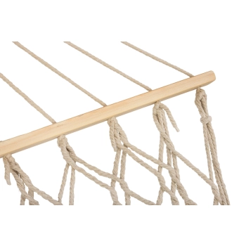 Hamak ogrodowy brazylijski boho siatka frędzle 200cm 150kg Ecru