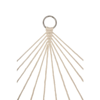 Hamak ogrodowy brazylijski boho siatka frędzle 200cm 150kg Ecru