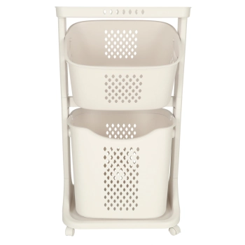 Pojemnik na zabawki kosz na ubrania organizer podwójny jeżdżący