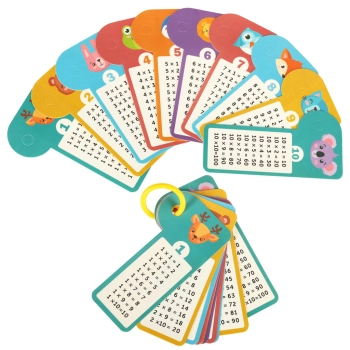 Zabawka edukacyjna tabliczka mnożenia drewniana kolorowe kółeczka