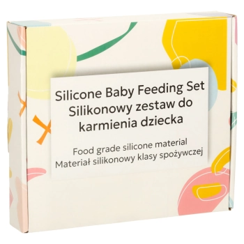 Naczynia silikonowe dla dzieci niemowląt zestaw stołowy 4 elementów miś pomarańczowy