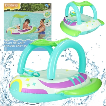 Kółko do pływania koło dmuchane z kierownicą pontonik dla dzieci z siedziskiem BESTWAY 34149