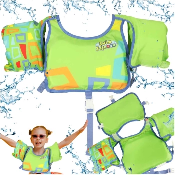 Kamizelka piankowa z rękawkami do pływania kapok dla dzieci 3-6 lat 19-30 kg BESTWAY 32174 zielona
