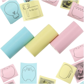 Rolki termiczne papier do drukarki apartu 5,7cm x 3m 3 sztuki kolorowe