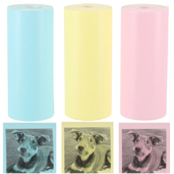 Rolki termiczne papier do drukarki apartu 5,7cm x 3m 3 sztuki kolorowe