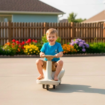 Jeździk grawitacyjny LED Swing Fix S4 świecące koła z muzyką grający 76cm złoto-biały max 100kg