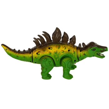 Dinozaur Stegozaur zabawka interaktywna na baterie chodzi świeci ryczy