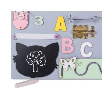 Tablica manipulacyjna drewniana szara 50 x 37,5 cm