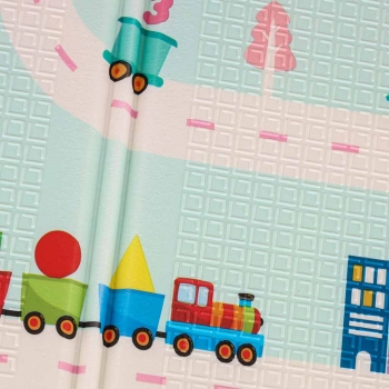 Mata edukacyjna piankowa dwustronna składana pandy ulica 180 x 200cm