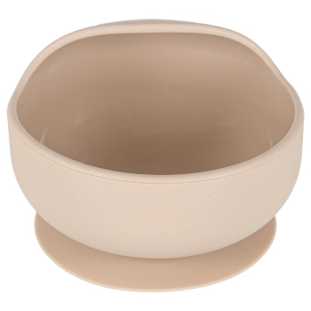 Naczynia silikonowe dla dzieci niemowląt krab zestaw 9 elementów beżowe