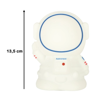 Lampka nocna dla dzieci silikonowa dotykowa miękka 8 LED USB RGB biała astronauta