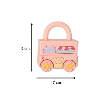 Zabawka edukacyjna łamigłówka samochodziki z wagonikami kłódkami wagoniki kłódki z kluczykami autka Montessori 13 el.