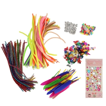 Zestaw kreatywny dla dzieci plastyczny rękodzieło do prac ręcznych XXXL 1200 elementów