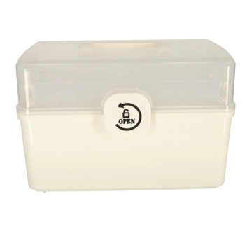 Organizer na leki pojemnik pudełko kasetka apteczka duży XXL na zamek skrzynka 34x19x22,5cm