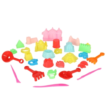 Akcesoria do piasku zabawki foremki łopatki 28 elementów