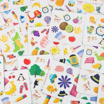 Gra na spostrzegawczość znajdź parę Crazy Flip 54 karty i dzwonek