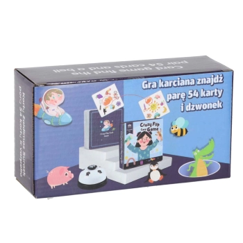 Gra na spostrzegawczość znajdź parę Crazy Flip 54 karty i dzwonek