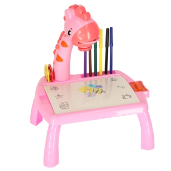 Projektor rzutnik stolik stół do rysowania żyrafa różowa