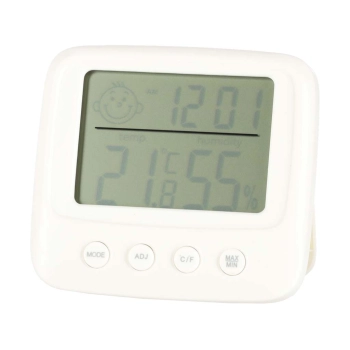 Higrometr zegar termometr pokojowy wilgotnościomierz LCD