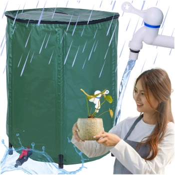 Pojemnik zbiornik na deszczówkę z kranem beczka na wodę deszczową składana 500 litrów