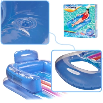 Materac dmuchany fotel BESTWAY 43028 niebieski