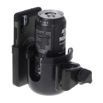 Uchwyt na butelkę kubek telefon do wózka na rower 2w1