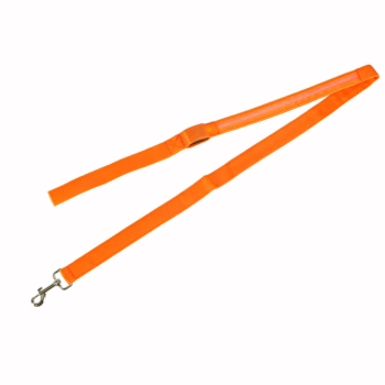 Smycz dla psa kota świecąca spacer jesień zima noc LED 1,2 m pomarańczowa