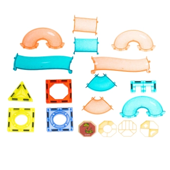 Klocki magnetyczne marble tor kulkowy świecący 75 elementów