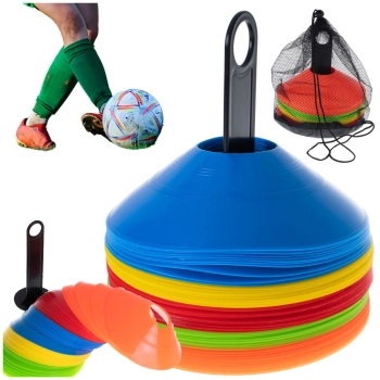 Pachołki treningowe piłkarskie do piłki nożnej elastyczne zestaw 50 sztuk