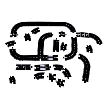 Puzzle kreatywne 2w1 droga jezdnia 40 elementów