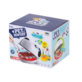 Chory ząbek dentysta zwierząt pies piesek zabawa wylecz zęba nauka weterynarz