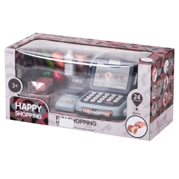 Kasa fiskalna sklepowa interaktywna skaner waga koszyk monety mikrofon światło dźwięk