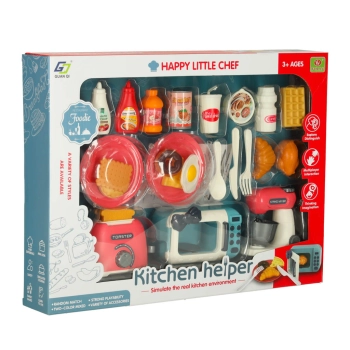 Zestaw Kuchenny: Mikrofala, Toster, Mikser + Jedzenie i Akcesoria – Zabawa w Gotowanie