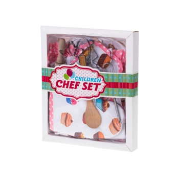Zestaw kucharza dla dzieci fartuch czapka kucharska rękawica kuchenna + akcesoria