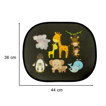 Kurtyna statyczna przeciwsłoneczna osłona okna samochodu zwierzęta zestaw 2 szt.