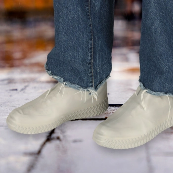 Nakładki przeciwdeszczowe na buty ochraniacze nieprzemakalne przeciwdeszczowe kalosze M szare roz. 35-38