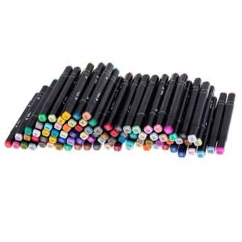 Markery dwustronne alkoholowe w etui 168 sztuk