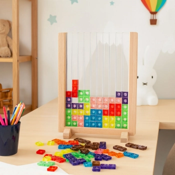 Gra logiczna układanka tetris stojący