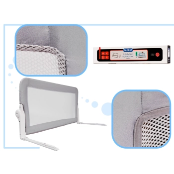 Barierka osłona ochronna do łóżka otwierana 120cm szara