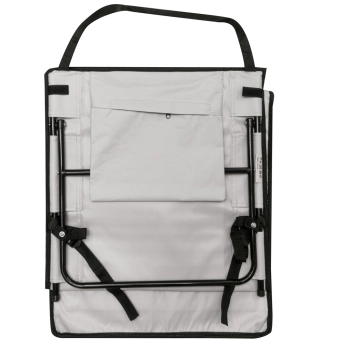 Mata plażowa składana z oparciem leżak składany 2w1 szary torba