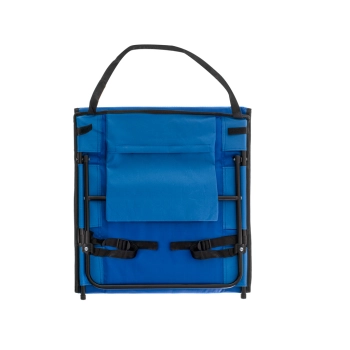 Mata plażowa składana z oparciem leżak składany 2w1 granatowy torba