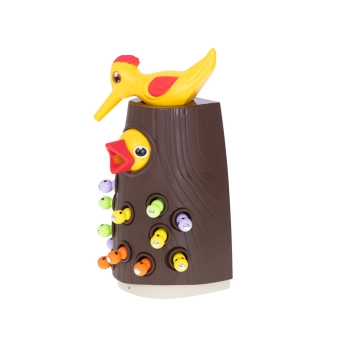 Gra montessori magnetyczna nakarm ptaszka złap robaczka głodny dzięcioł