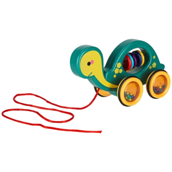 Żółwik do ciągania na sznurku zabawka sensoryczna mobilna grzechotka