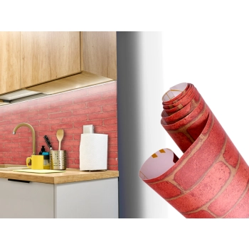 Folia rolka samoprzylepna okleina tapeta cegła 1,22x50m